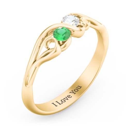 Swirl of Style Birthstone Ring