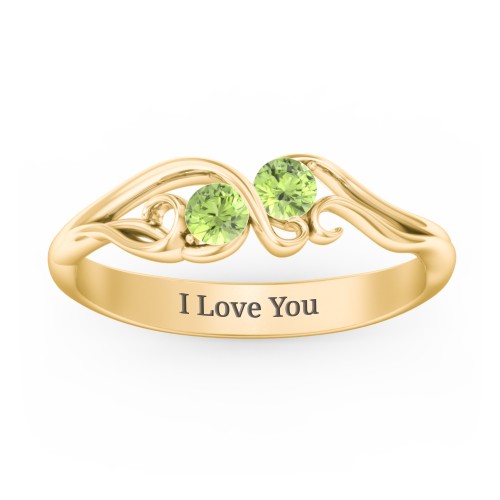 Swirl of Style Birthstone Ring