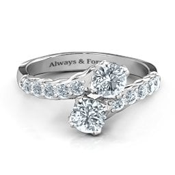 Intricate Infinity Two Stone Ring