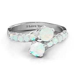 Intricate Infinity Two Stone Ring