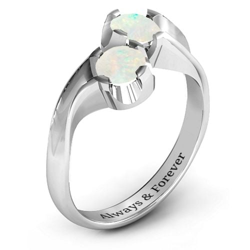 Two Stone Sparkle Ring