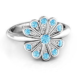 Pretty As A Peacock Ring in 925 Sterling Silver with Blue Topaz