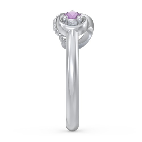Infinite Bond Mum Ring – Sterling Silver with Amethyst