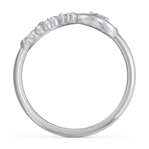 Infinite Bond Mum Ring – Sterling Silver with Amethyst