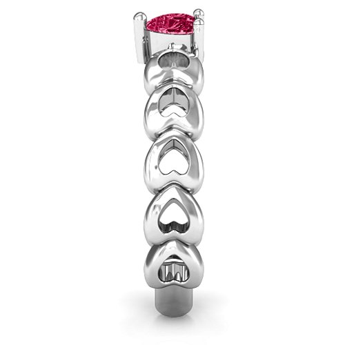 Enchanting Love Promise Ring – Sterling Silver with Ruby