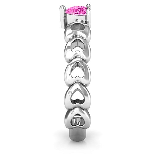 Enchanting Love Promise Ring – Sterling Silver with Pink Tourmaline