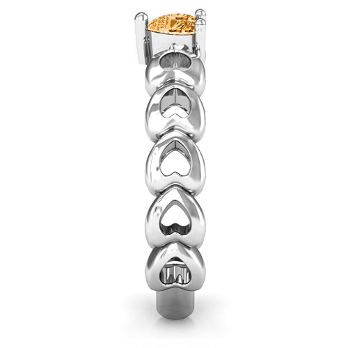 Enchanting Love Promise Ring – Sterling Silver with Citrine