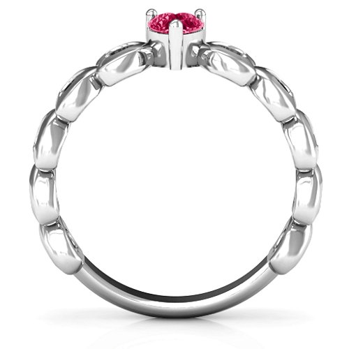 Enchanting Love Promise Ring – Sterling Silver with Ruby