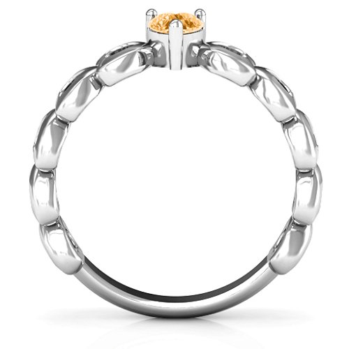 Enchanting Love Promise Ring – Sterling Silver with Citrine