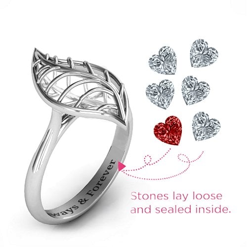 Mint to Be Cage Leaf Ring