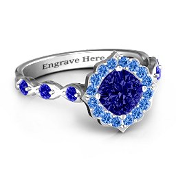 Vintage Glamour Ring With Accent Stones