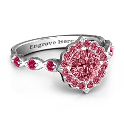 Vintage Glamour Ring With Accent Stones