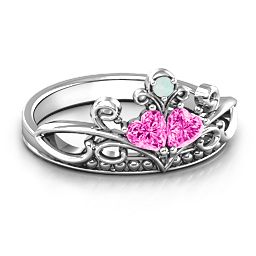 Ever Enchanted Double Heart Tiara Ring