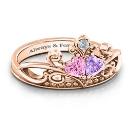Ever Enchanted Double Heart Tiara Ring