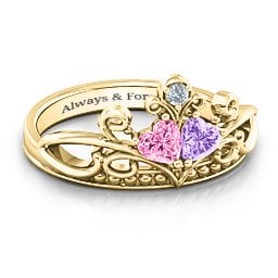 Ever Enchanted Double Heart Tiara Ring