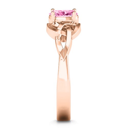Trinity Knot Oval Gemstone Ring