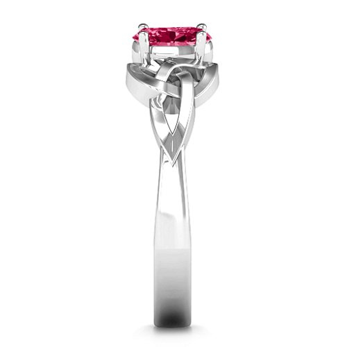 Trinity Knot Oval Gemstone Ring