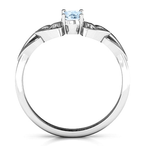 Trinity Knot Oval Gemstone Ring