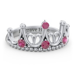 Like A Dream Tiara Ring in 925 Sterling Silver with Ruby