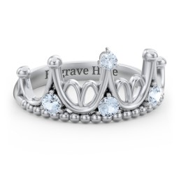 Like A Dream Tiara Ring in 925 Sterling Silver with Aquamarine