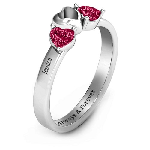 Sparkling Sweethearts Two-Stone Ring