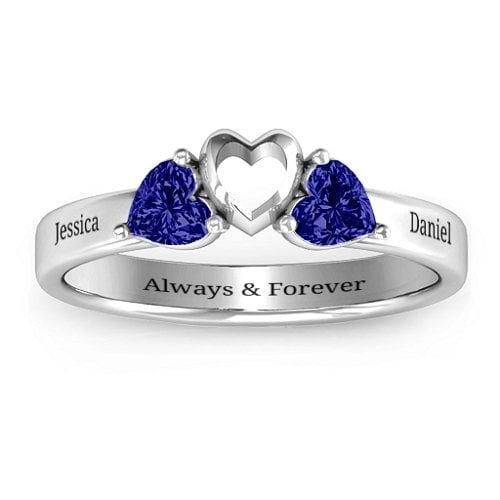 Sparkling Sweethearts Two-Stone Ring
