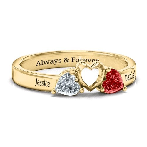 Sparkling Sweethearts Two-Stone Ring
