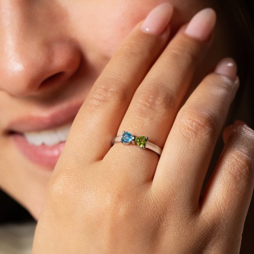 Adorable Bow Ring – 18K Gold Plated Silver with Peridot