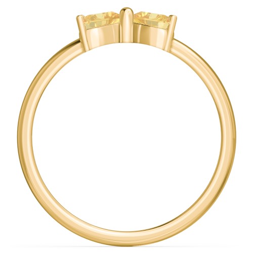 Adorable Bow Ring – 18K Gold Plated Silver with Citrine