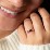 Adorable Bow Ring – Sterling Silver with Cubic Zirconia and Garnet