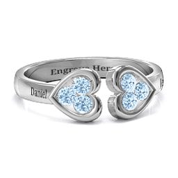 Heart To Heart Wraparound Ring