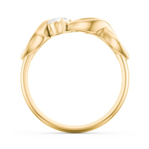Heavenly Hearts Ring with Heart Birthstones – 10K Yellow Gold with Diamond