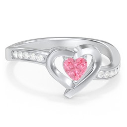 Falling For You Accented Heart Ring