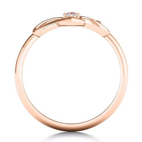 Together Forever Two-Stone Ring – 10K Rose Gold with Garnet and Cubic Zirconia