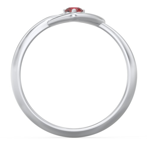 Forget Me Knot Heart Infinity Ring