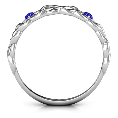 Two-Stone Interwoven Infinity Ring