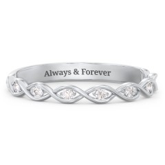 Dreaming Of You Accent Band – Sterling Silver with White Premium Zirconia