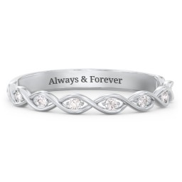 Dreaming Of You Accent Band in 925 Sterling Silver with White Premium Zirconia