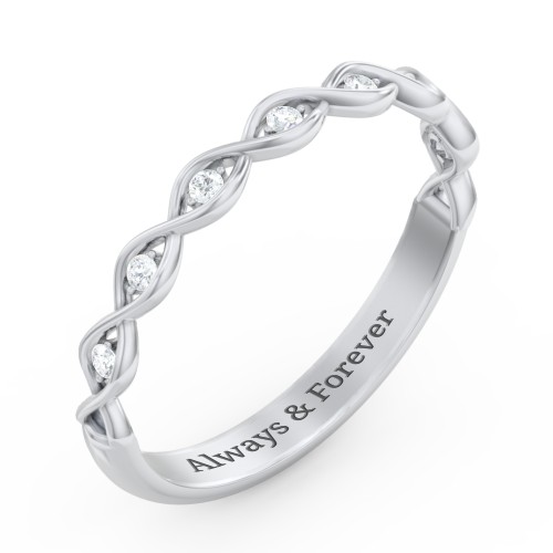 Dreaming Of You Accent Band – Sterling Silver with White Premium Zirconia
