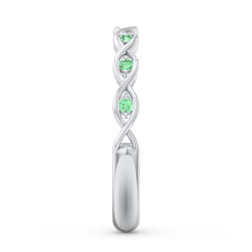 Dreaming Of You Accent Band – Sterling Silver with Green Premium Zirconia