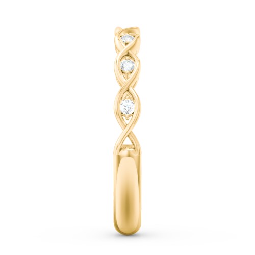 Dreaming Of You Accent Band – 10K Yellow Gold with White Premium Zirconia