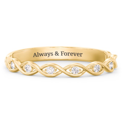 Dreaming Of You Accent Band – 10K Yellow Gold with White Premium Zirconia