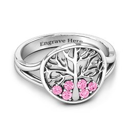 Always Around Love 6 Stone Family Tree Ring