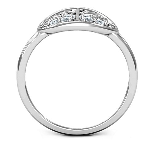 Always Around Love 6 Stone Family Tree Ring – Sterling Silver with Cubic Zirconia