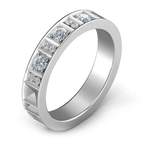 Contemporary Elegance Birthstone Band