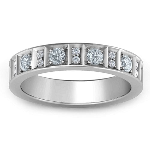 Contemporary Elegance Birthstone Band