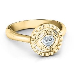 Fancy Halo Flip Ring