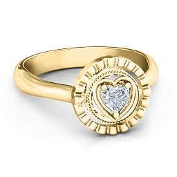 Fancy Halo Flip Ring