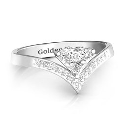 Modern Magic Ring in 925 Sterling Silver with White Premium Zirconia