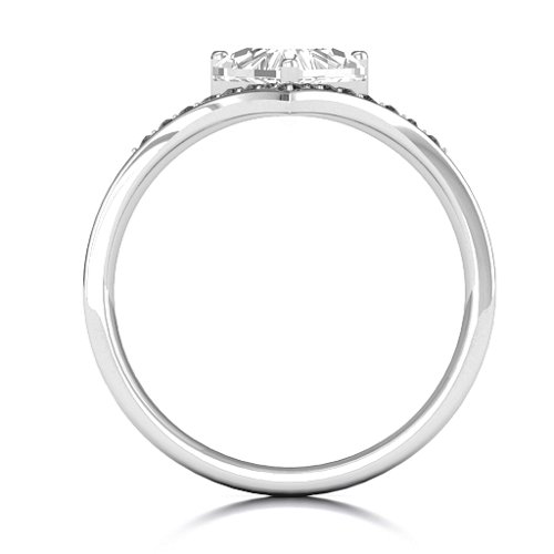 Modern Magic Ring – Sterling Silver with White Premium Zirconia and Black Premium Zirconia